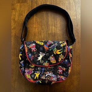 Laurel Burch Angel Cat Messenger Style Bag